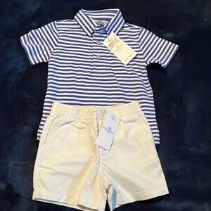 BNWT Boys Ralph Lauren Polo Shirt and Shorts- Size 12 months